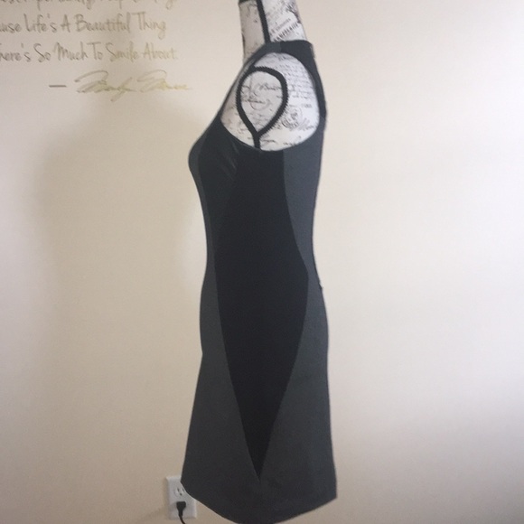 NEW David Lerner Astor Leather Panel Bodycon Dress - Picture 4 of 8